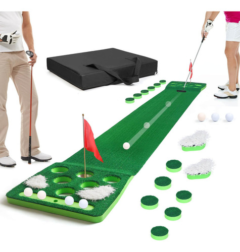 Tapete Golf Pong Completo Set Métrico Juego Divertido En Fam