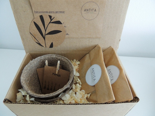 Imagen 1 de 5 de Kit Biodegradable Autocultivo.un Regalo Original Y Ecológico