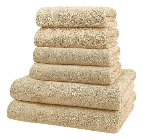 Juego De Toallas De Baño Terry De 6 Piezas