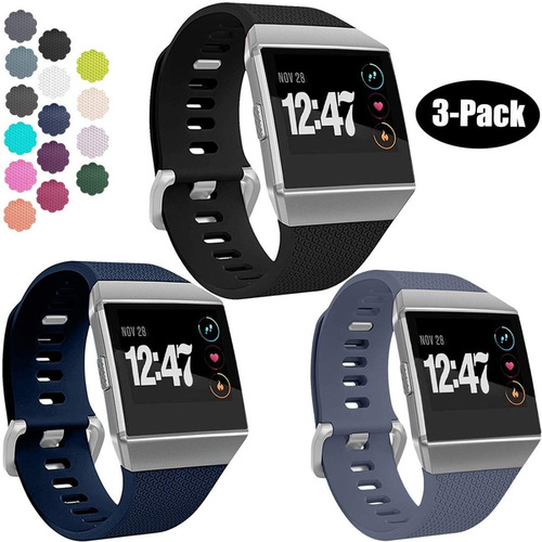 Imagen 1 de 6 de 3 Mallas Para Reloj Fitbit Ionic / Talle Large