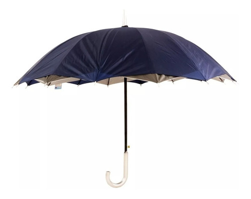 Paraguas Sombrilla Doble Forro 16 Varillas Tela Resistente 