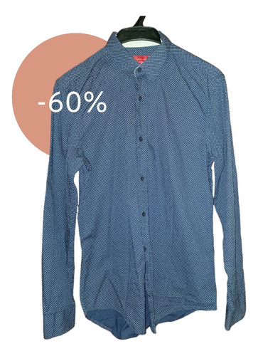 Camisa Zara Para Hombre - Talla S - Azul - Descuento 60%