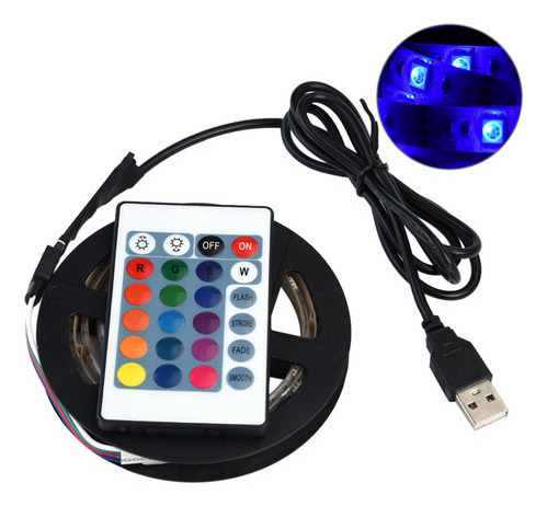 Luz Led Flexible Dc 5v Usb Strip 5050 Rgb A Prueba De Agua 