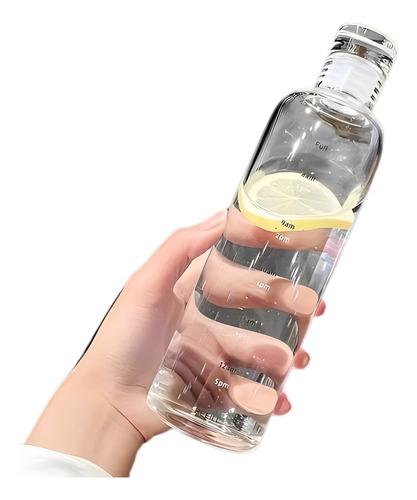 Botella De Agua Transparente De 500ml Con Horas