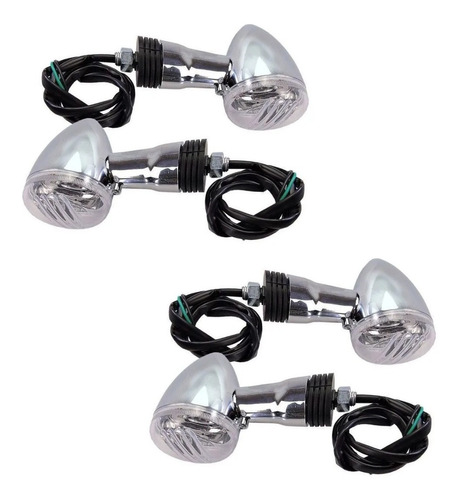 4 Pisca Seta Modelo Suzuki Intruder 125 Lente Cristal Gvs