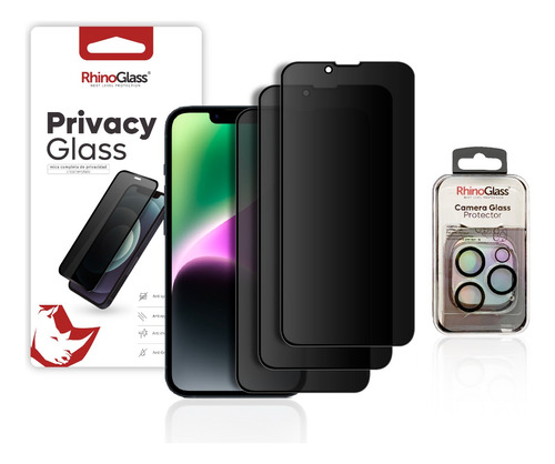 3 Mica Cristal Privacidad Para iPhone 14 Plus Rhinoglass