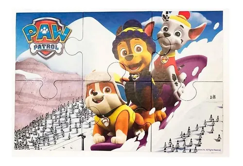 Pack 6 figuras puzzle borrador de Paw Patrol (Patrulla Canina