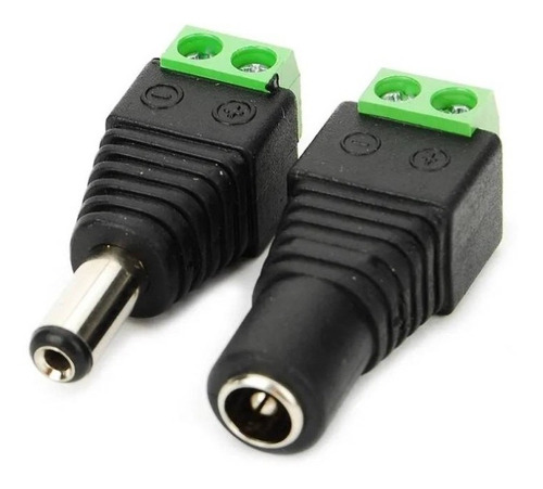 Pack Conector Dc Hembra Y Dc Macho Cctv