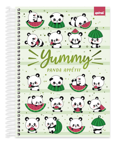 Caderno Universitário Capa Dura 10x1 160 Panda