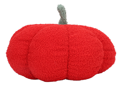 Cojín De Peluche De Calabaza Roja Y Roja Para Halloween