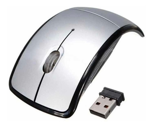 Mouse Sem Fio Dobrável Com Adaptador 2.4 Ghz Wireless