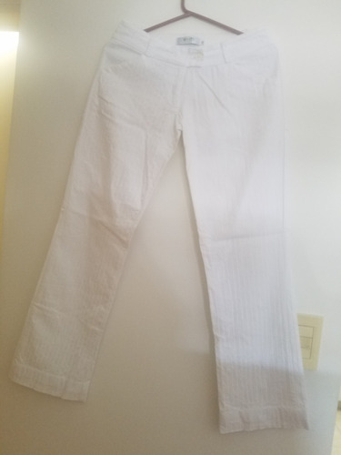 Pantalón De Vestir, Marca Verde Manzana, Talle 2 - Blanco