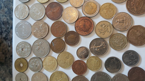 Vendo Moedas De Vários Países Uma Verdadeira Diversidade