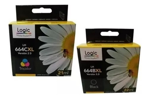Pack Tintas 664 Xl Negro Y Color Alternativas Logic Factura