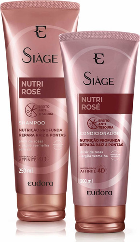 Eudora Siàge Nutri Rosé + Óleos Poderosos Tratamento 5 Itens