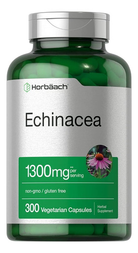 Equinácea 1300 Mg Echinacea 300 Cápsulas Horbaach