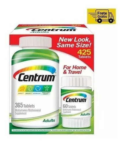 Centrum Adulto Importado 425 Caps Preço Imperdível
