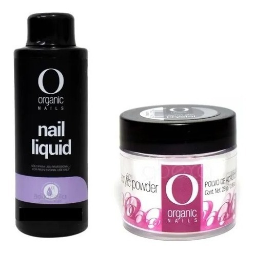 Combo Acrílico 50g + Monómero 4oz Organic Nails