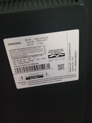 Imagem 3 de 3 de Smart Tv Samsung Series Un32j4300ag Led Hd 32 100v/240v