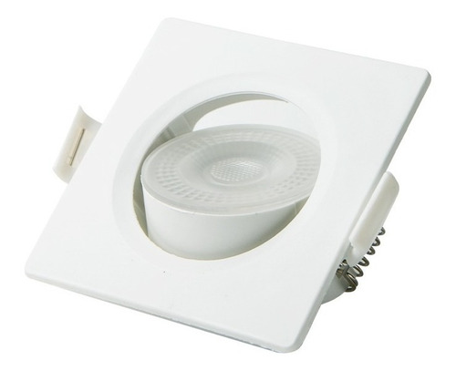 Imagem 8 de 9 de Kit 10 Spot Led 3w Quadrado Embutir Branco Frio Gesso Sanca