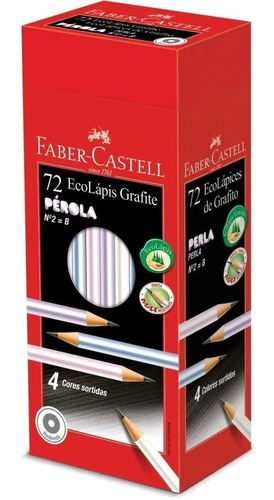 Kit 72 Lápis De Escrever Ecolápis Grafite N°2 Faber Castell