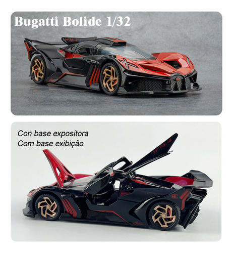 Le Mans Carreras Bugatti Bolide Miniatura Metal Car Con Base