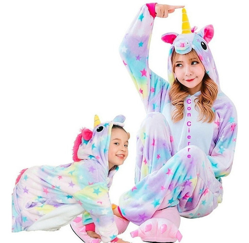 Pijama A W Con Puntadas De Mameluco, Unicornio, Estrellas, A