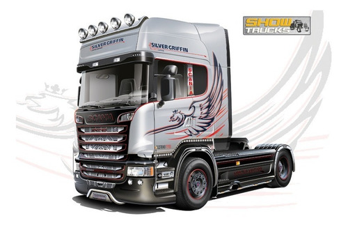 Scania R730 V8 Streamline Silver Griffin By Italeri # 3906