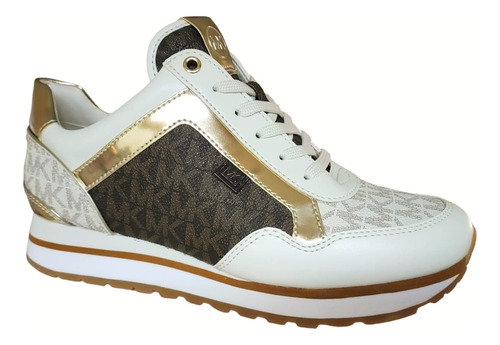 Tenis Michael Kors Original Cafe Plataforma Casual Dama 