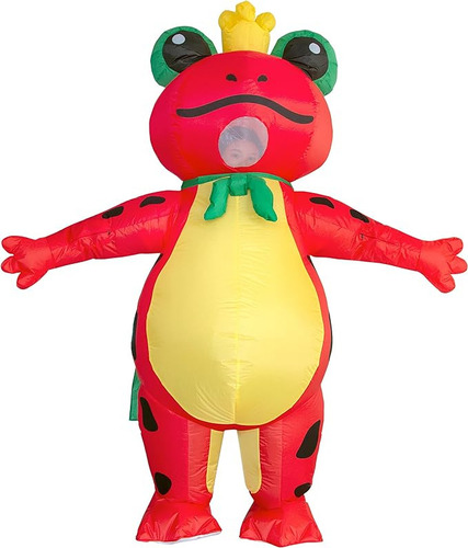 Disfraz Inflable De Principe Rana Sapo Rojo Para Hombres Adultos Unisex Damas Mujer Envio Gratis