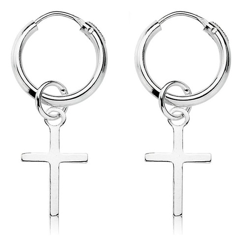 Aretes Cruz Plata 925 Para Hombre Y Mujer Varios Modelos Joy