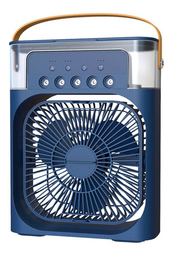 Mini Ar Condicionado Ventilador Umidificador Climatizador Cor Azul