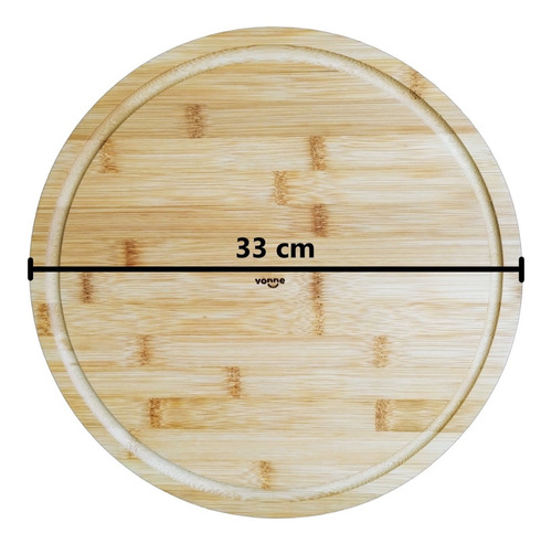 Imagen 3 de 8 de Tabla Pizza Pizzera Bambu Madera Preparar Servir Cocina