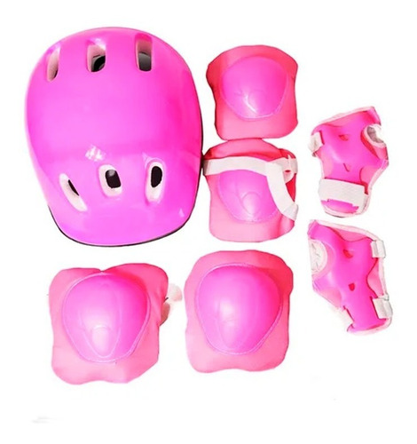 Kit Proteção Infantil Patins Skate Bicicleta Rollers - Rosa