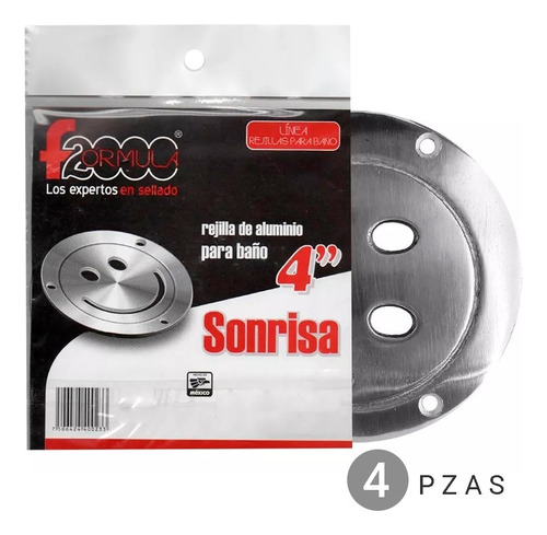 Tapa Rejilla Coladera Sonrisa 4 Pulgadas | 4 Pzas