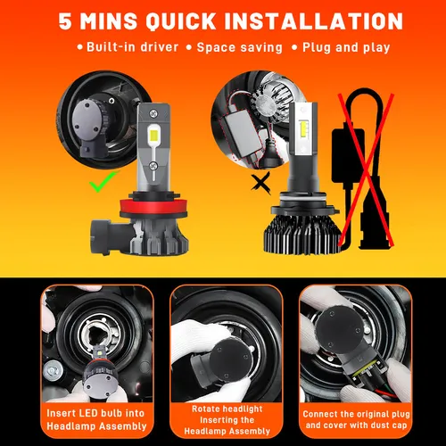Applicable To 9005 H11 H11 Kit De Faros Led 3570 Csp Luz