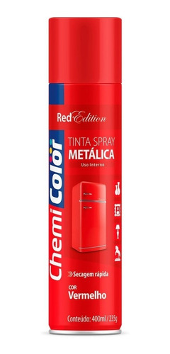 Spray Chemicolor Metalico Vermelho 400ml 0680103 C407042