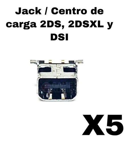 5x Jack Conector Centro De Carga Para Nintendo 2ds New 2dsxl