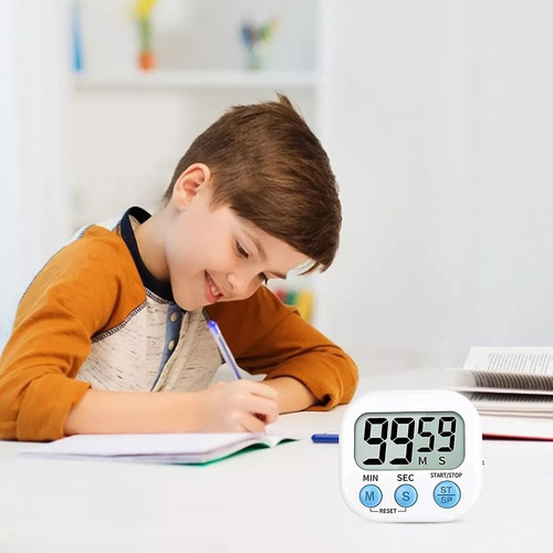 8p Temporizador Cocina Digital Huevo Timer Cronómetro Alarma Blanco