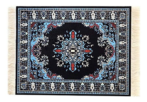 Azul Marino Oriental Alfombra Tejida Mousepad