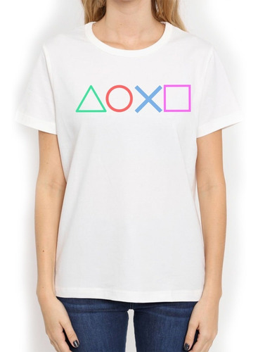 Imagen 4 de 5 de Remera Blanca Play Station Gamer Juegos Niños Hombre Mujer