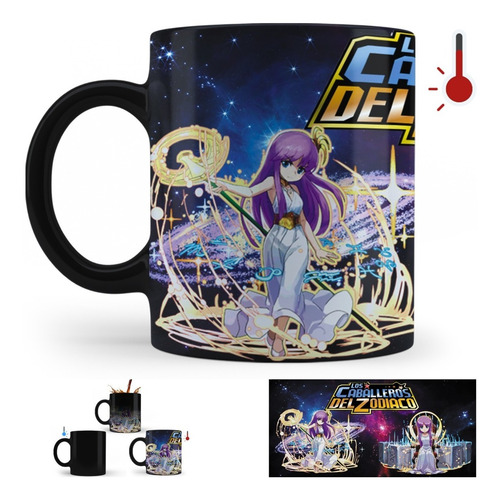 Imagen 2 de 2 de Taza Mágica Saori Kido Atenea Caballeros Del Zodiaco