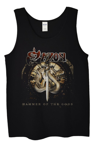 Polera Musculosa Saxon Hammer Of The Gods Metal Abominatron