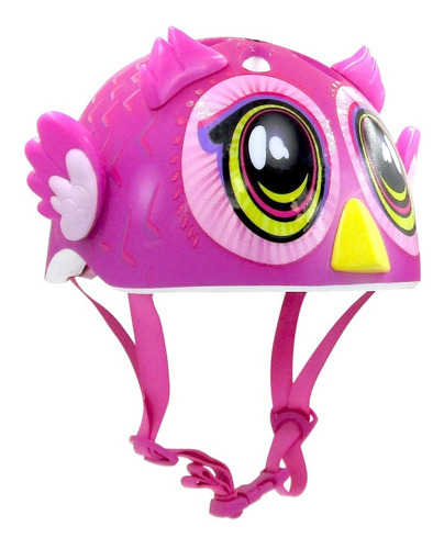 Casco C-preme Big Eyes Owl 3d Rosa Talla 1-3 48-52cm