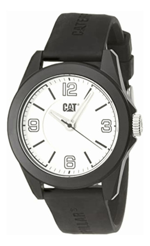 Reloj Cat De Caballero Correa De Silicón Color Negro.