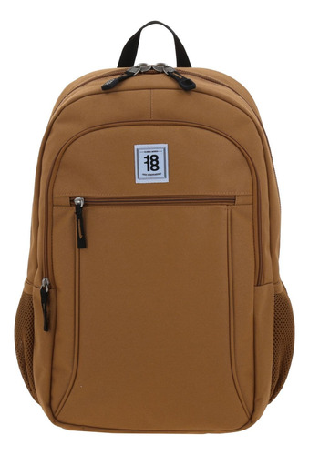 Mochila Grande Chenson 1818 Wynn Juvenil Unisex Hombre Cafe Marrón Liso