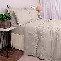 Comprar Jogo De Cama Lençol Casal Renda Bianca Sonata Buettner Cor Fendi