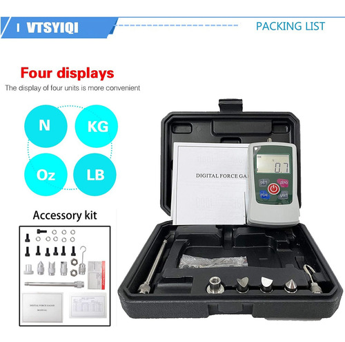Medidor De Fuerza Digital Push Pull Gauge Tester Con 500n