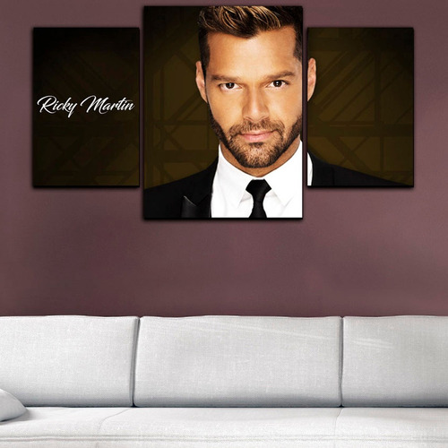 Cuadro Triptico Moderno Ricky Martin