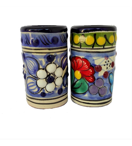 Set De 6 Piezas De Tequileros  Talavera Premium 